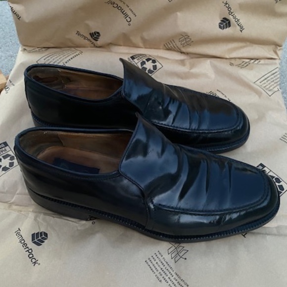 Genuine Dolce & Gabbana size 10 US, Black Leather, Made in Italy Vintage 80s 90s